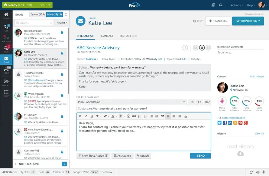 Complemento Ideal: Five9 + Microsoft Dynamics 365 Complemento Ideal: Five9 + Microsoft Dynamics 365